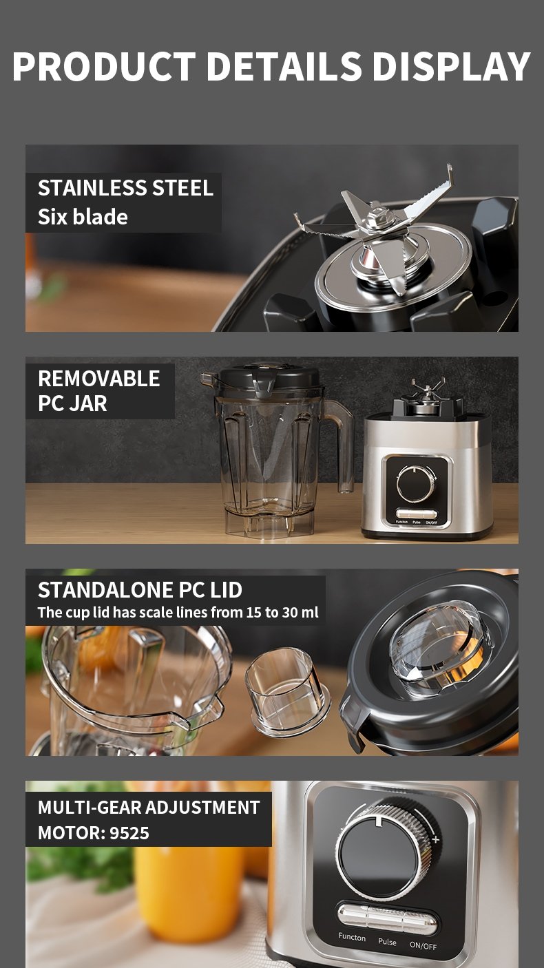 Large capacity blending pitcher and control dial