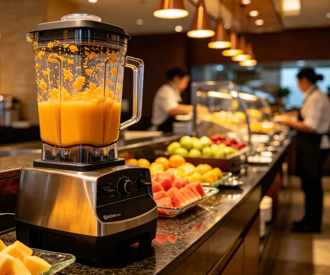 Fresh juice station at hotel buffet