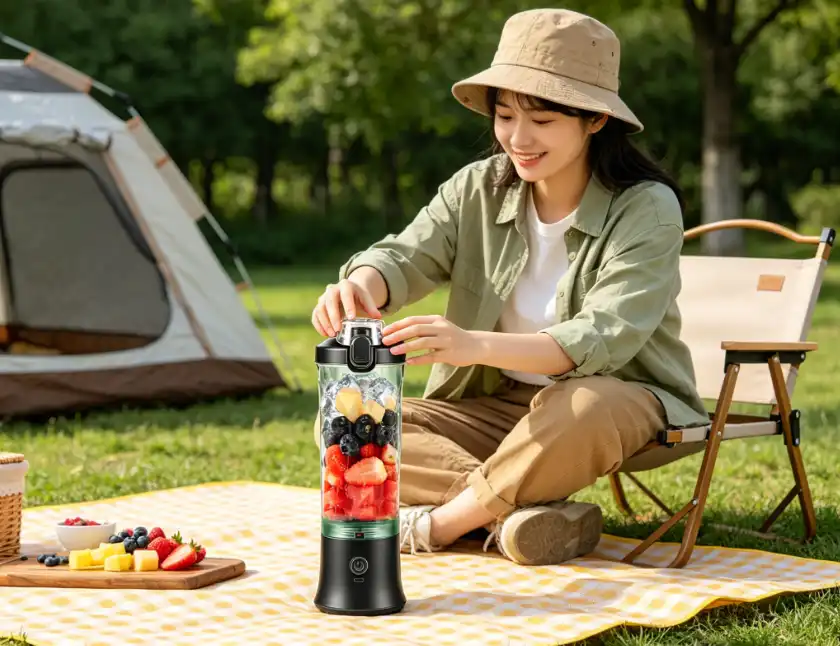 Fresh juice while camping