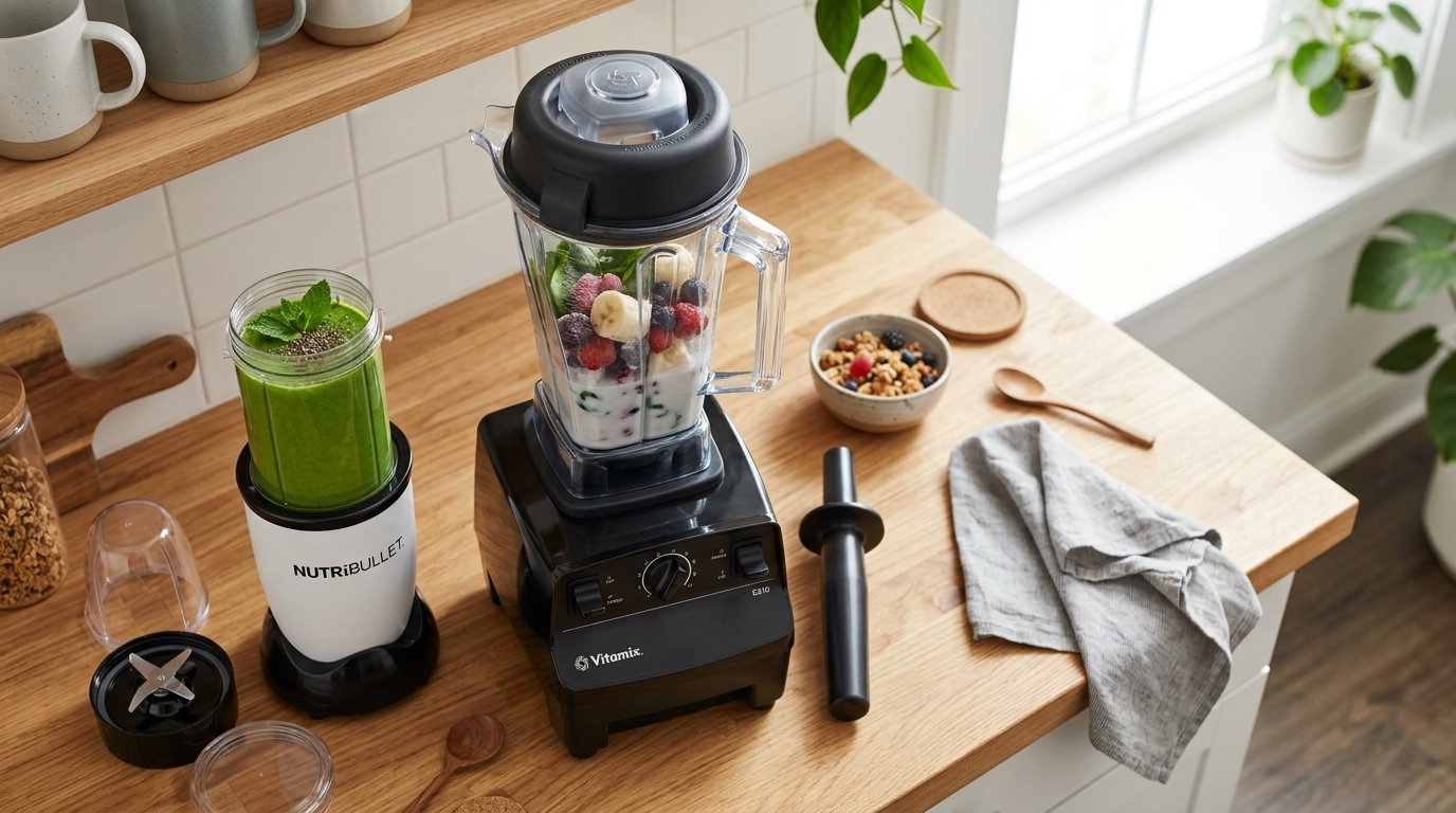 personal blender vs full-size blender comparison for one person solo kitchen