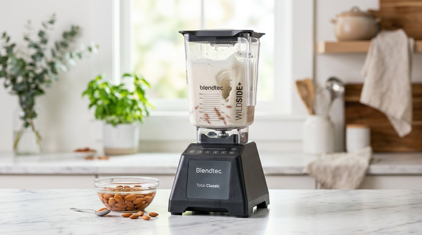 home blender for making almond milk at home hands-free Blendtec Total Classic
