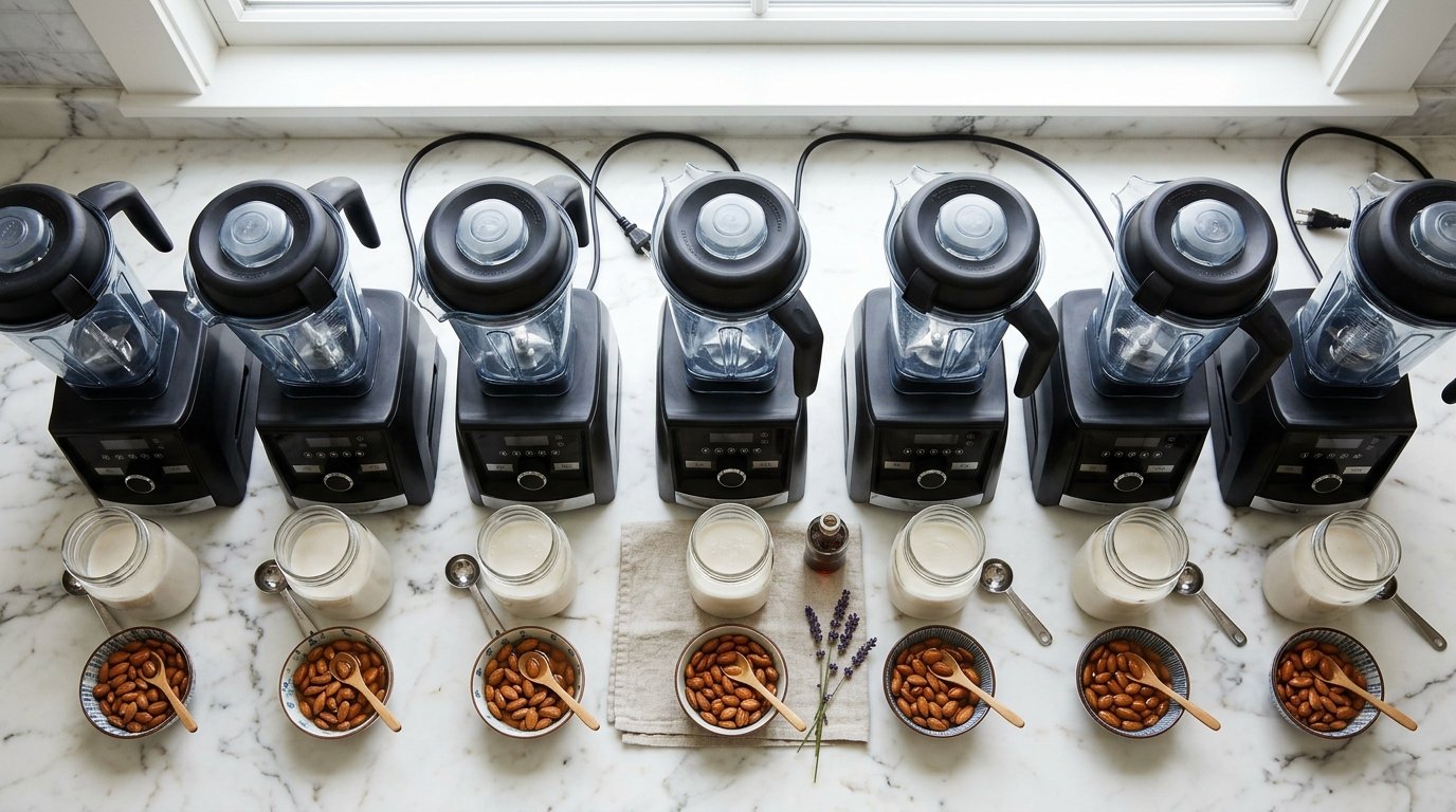 seven best home blenders for making almond milk at home comparison lineup
