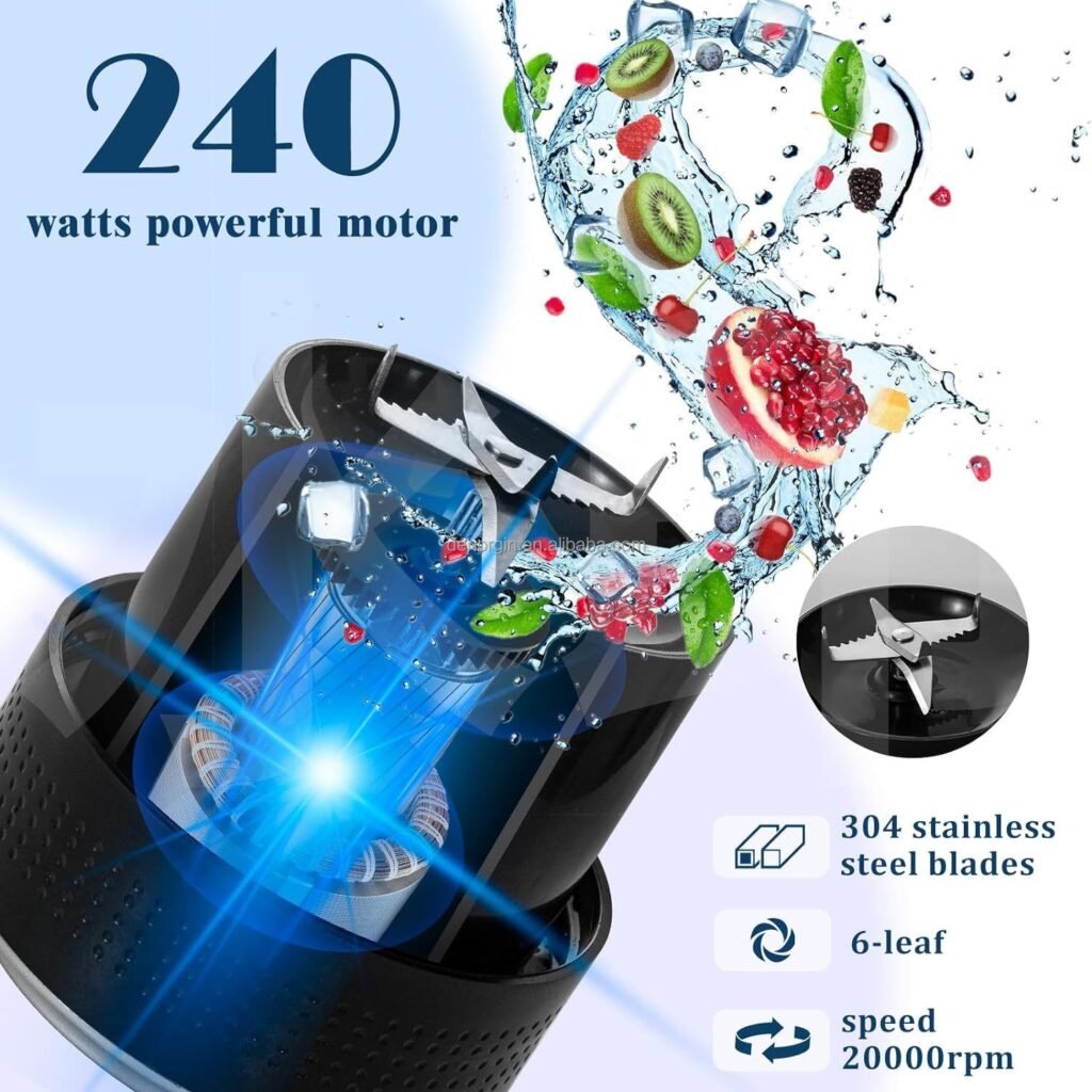 6 pieces of 2000ml portable juicer overview