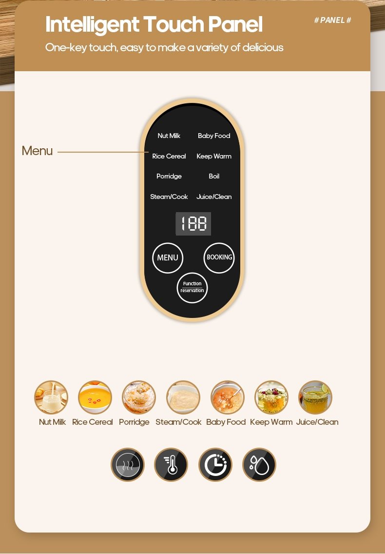 Powerful motor and heating base for soymilk maker