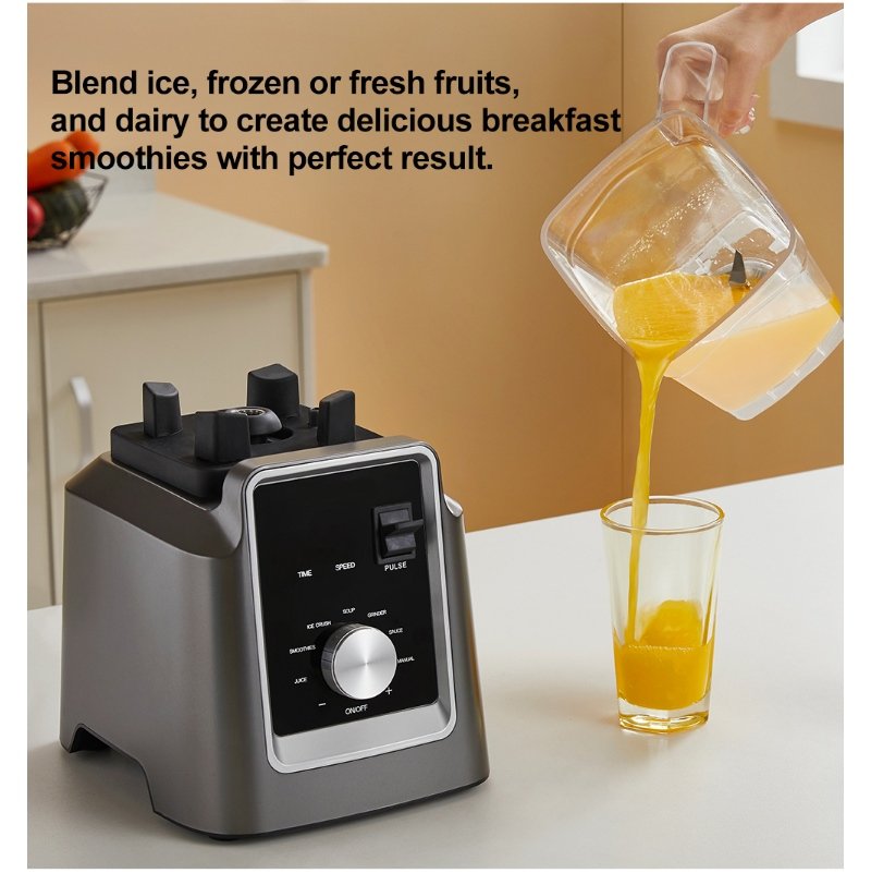 Professional blender motor base and controls