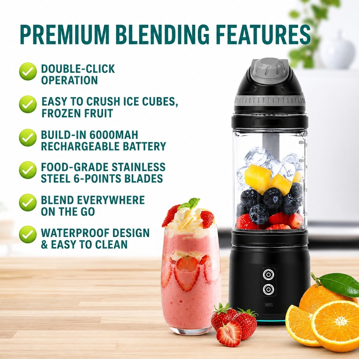 USB Rechargeable Portable Juicer - 图片 3
