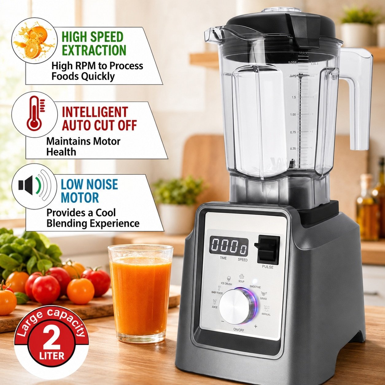 2500W Professional Power Blender - 图片 3